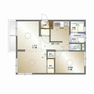霞ヶ丘ハイツ【3階】の間取り