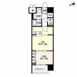 ザ・シンフォニア新栄【8階】の間取り