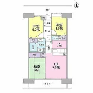 アーバンドエル庄内通【14階】の間取り