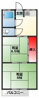 白梅ハイツ【3階】の間取り