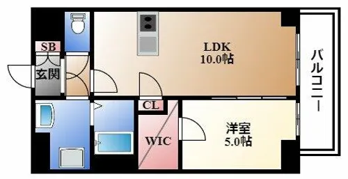 プレサンス栄ブリオ【9階】の間取り