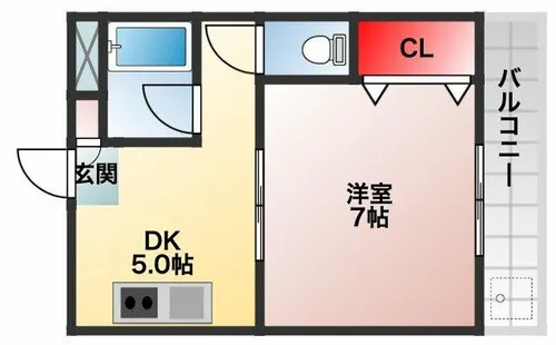 昌和鳳【408号室】の間取り