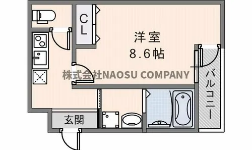 フジパレス若江岩田ノース【205号室】の間取り