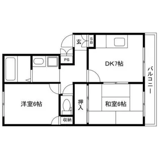 クレスト千秋【302号室】の間取り
