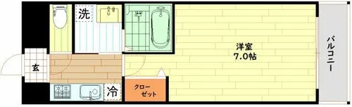 嵜本レジデンス福島【5階】の間取り