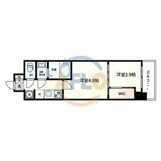 セレニテ難波グランデシュッド【15階】の間取り