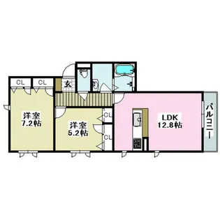 ボナール上穂積【205号室】の間取り