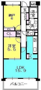 甲子園三番町ハイツ【202号室】の間取り