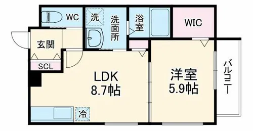 レユシール柳田【3階】の間取り
