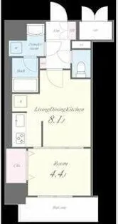 ロータス・ガーデン城南【4階】の間取り