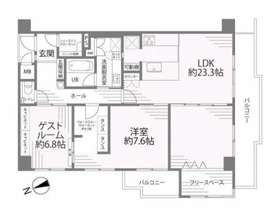 アリオⅡ【8階】の間取り