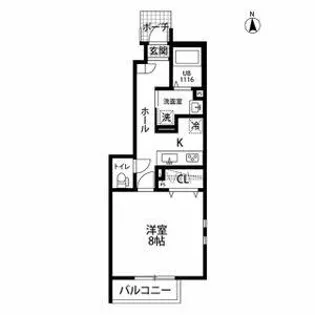 クレール DAYBYDAY【1階】の間取り