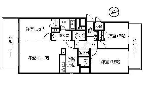 ハピオ壱番館【901号室】の間取り