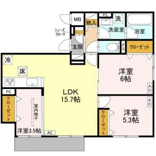 Lu CASA【1階】の間取り