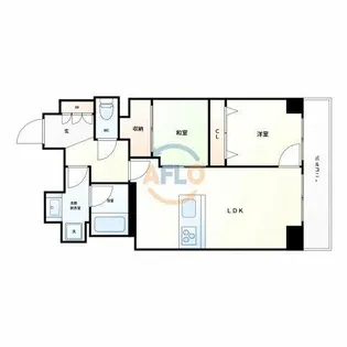 エスリード長堀タワー【8階】の間取り