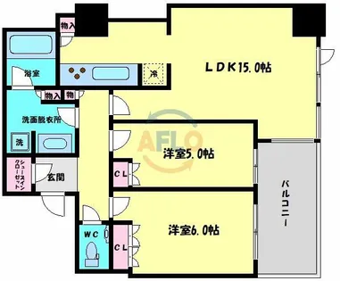 クラッシィタワー南船場【20階】の間取り
