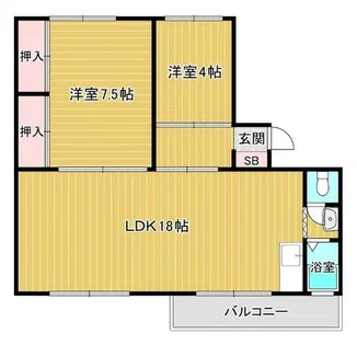 城東マンション【3階】の間取り