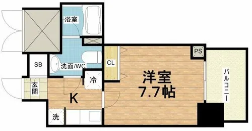 パークアクシス四ツ橋【2階】の間取り