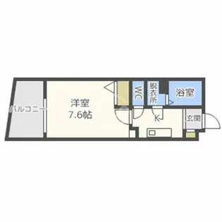 ルクレ阿波座レジデンス【2階】の間取り