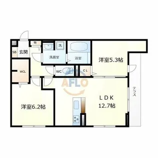 パートリア ネモフィラ【1階】の間取り