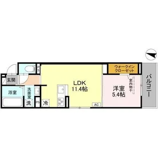 Noble Terrace中山手【2階】の間取り