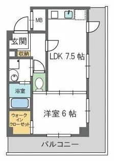 TSカーサSECONDO【403号室】の間取り