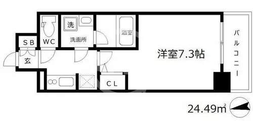 サムティ難波VIVO【8階】の間取り