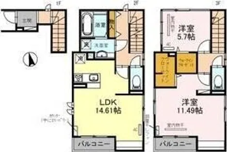 フォーチュンブランチⅡ【2階】の間取り