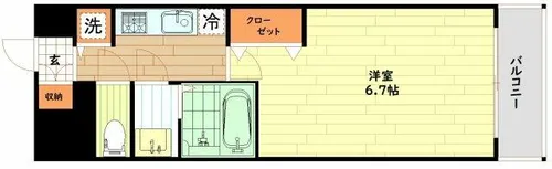 アクアプレイス福島EYE【6階】の間取り