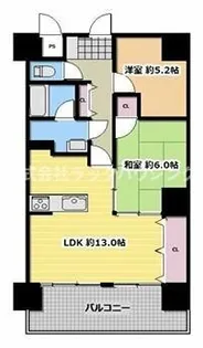 ノーブル南森町【4階】の間取り