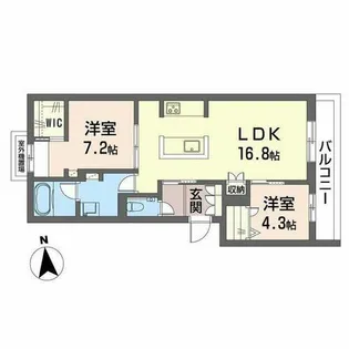 シャーメゾン クロワール【0301号室】の間取り