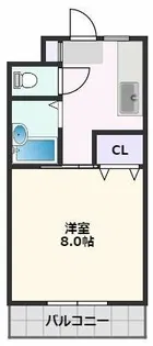 アミニティハイツ田村【4階】の間取り