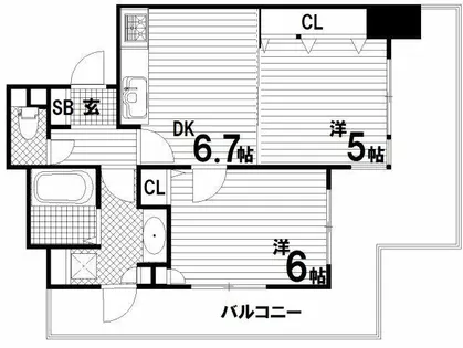 兵庫県神戸市長田区若松町3丁目【マンション】の間取り