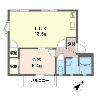 ハイツRIVER WEST【0202号室】の間取り