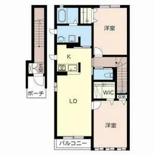 ディアコート四季【0201号室】の間取り