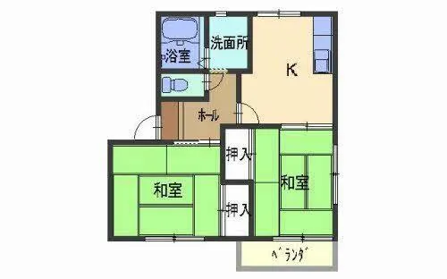 E・Kハイツ【0201号室】の間取り