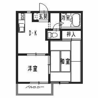 ハイツ島田【0202号室】の間取り