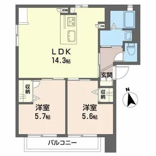 ドゥ・ムール IZUMI【0101号室】の間取り