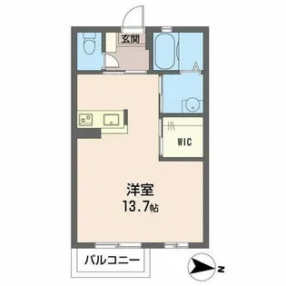 シャーメゾン岡山【A103号室】の間取り