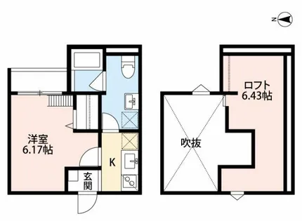 ティースカイ ながせ【2階】の間取り