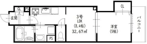 ラモーナ出口【2階】の間取り