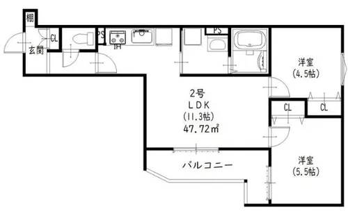 ラモーナ出口【1階】の間取り