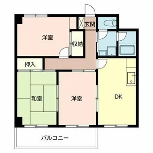 グロウブ東翠園【0405号室】の間取り