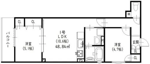 ラモーナ出口【1階】の間取り