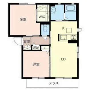 シャーメゾンフルール【0102号室】の間取り