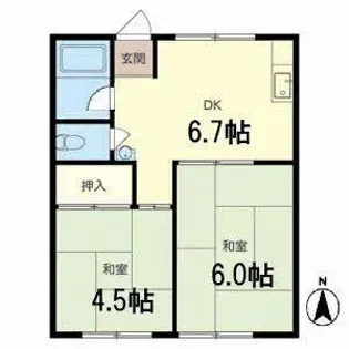 森田マンション【0103号室】の間取り