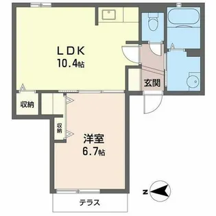 シャーメゾン・ゼフィ【0101号室】の間取り