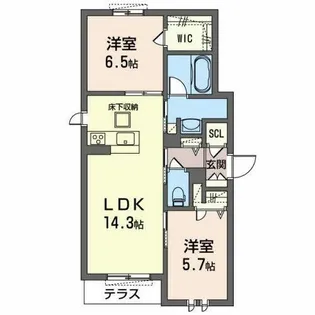 シャーメゾン スピカ【0101号室】の間取り