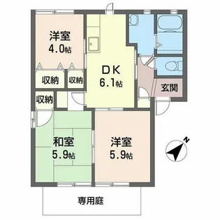 ハイツ立石【0101号室】の間取り