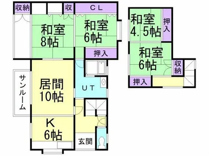北海道室蘭市崎守町【一戸建】の間取り